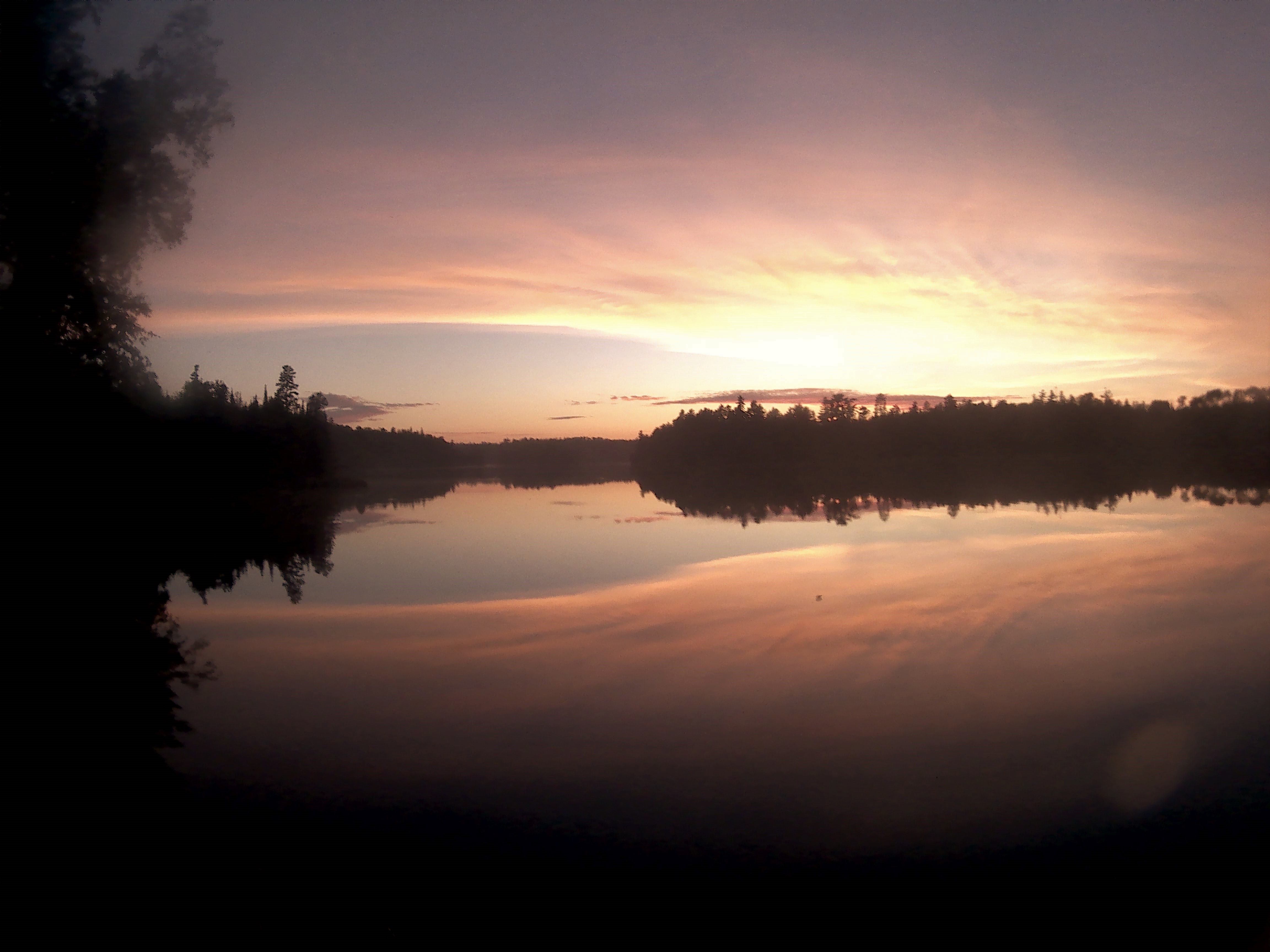 Sunset over Birch Lake